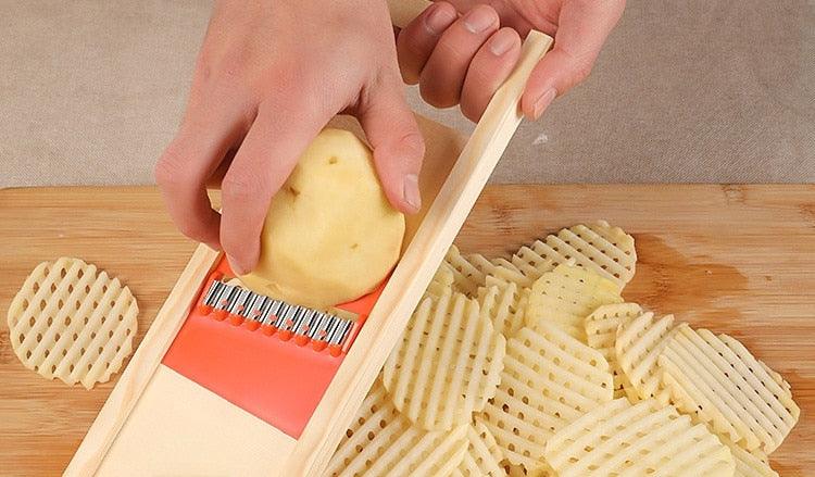 Cortadora de Patatas Slicer Profesional de Madera - Epifanix