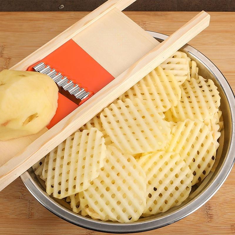 Cortadora de Patatas Slicer Profesional de Madera - Epifanix